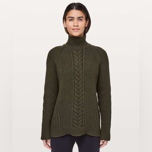 Lululemon Bring The Cozy Turtleneck Dark Olive Size 4